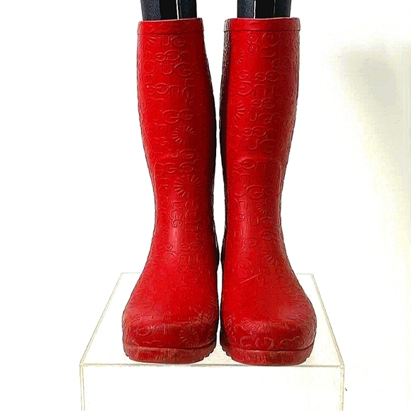 UGG Women's Red Rain Bootssize 6 - Picture 6 of 8